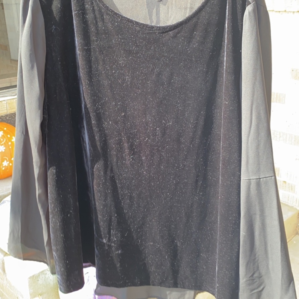 Black velvet shirt